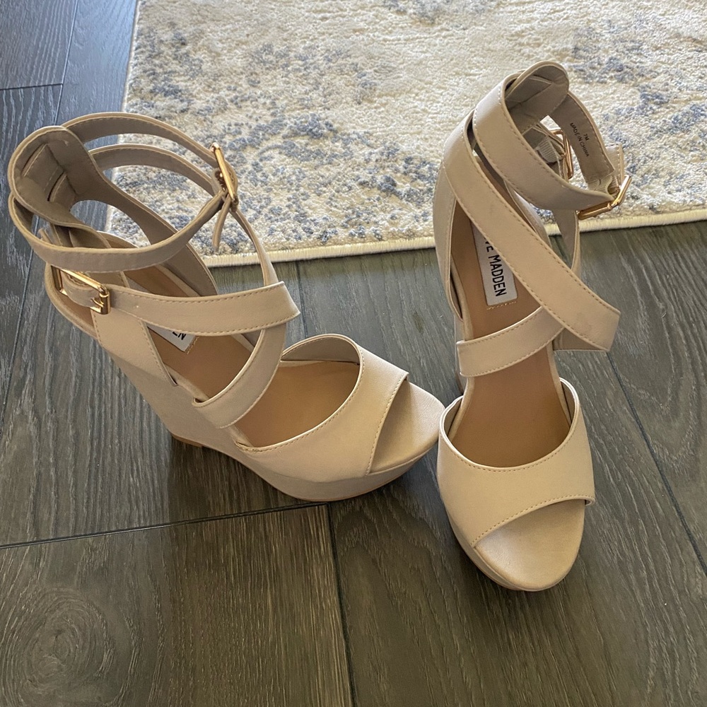 Steve madden wedges worn one time